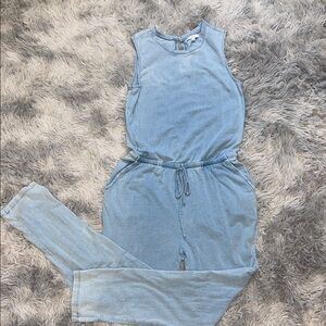Z Supply Light Blue Sleeveless Jumpsuit